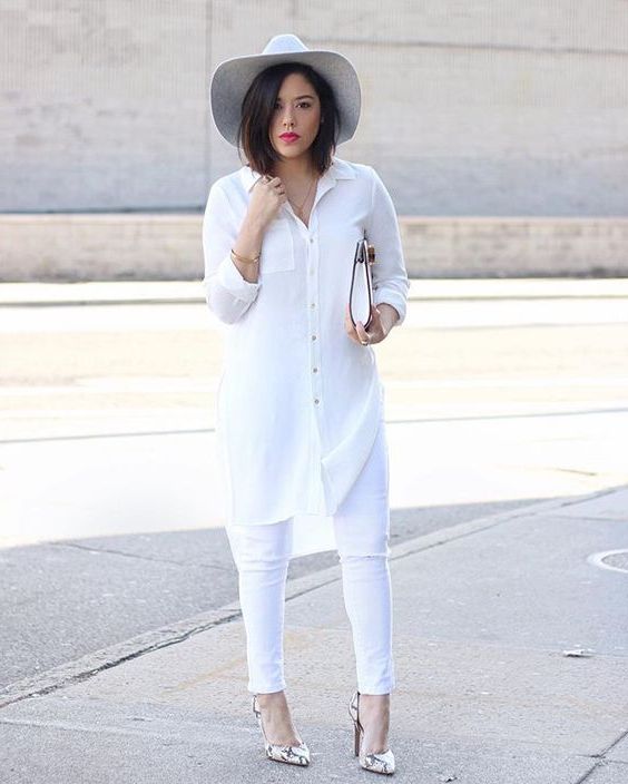 all white casual wear