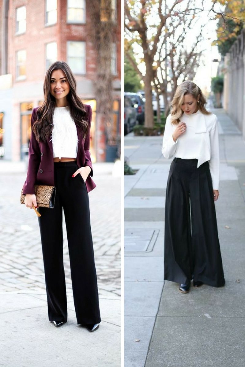 dressy tops for black palazzo pants