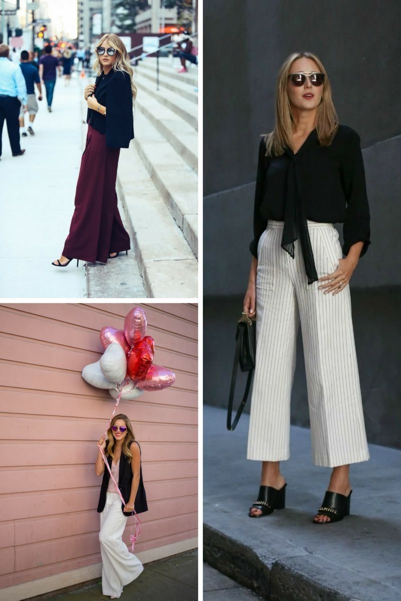 winter white wide leg pants