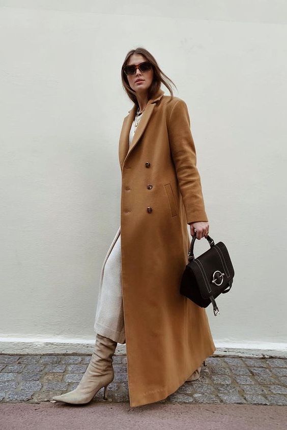 womens camel long coat