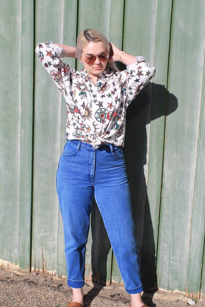 outfits with vintage jeans