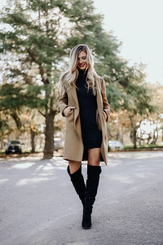 How To Wear Dress And Over The Knee Boots: My Favorite Street Looks 2023