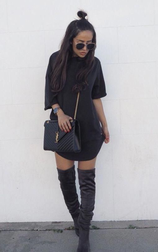 How To Wear Dress And Over The Knee Boots: My Favorite Street Looks 2023