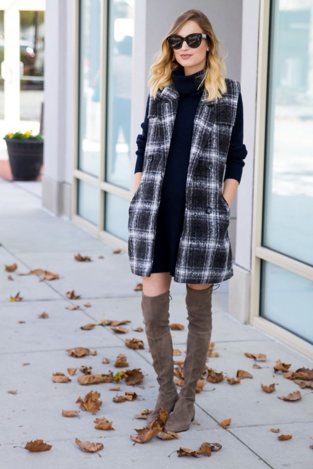 How To Wear Dress And Over The Knee Boots: My Favorite Street Looks 2023