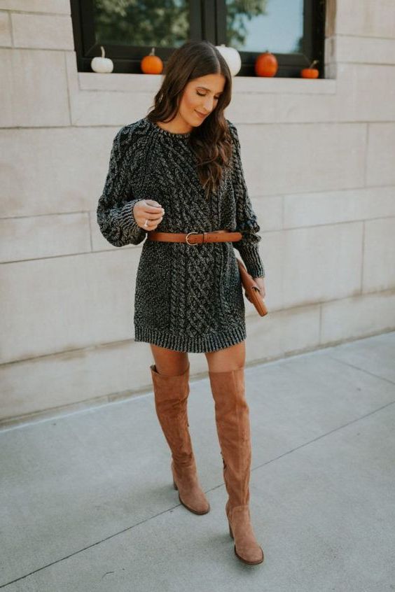 34 Sweater Dress Outfit Ideas That Are Still Trendy 2023