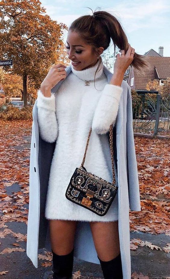 34 Sweater Dress Outfit Ideas That Are Still Trendy 2023