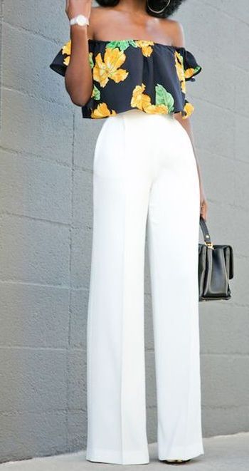 white trousers womens outfit