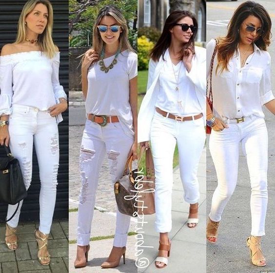 women's white pants outfit