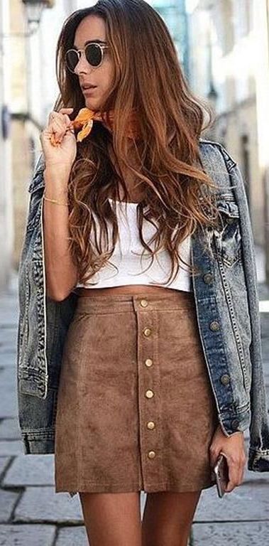 Suede Skirts Best Looks To Copy 2022