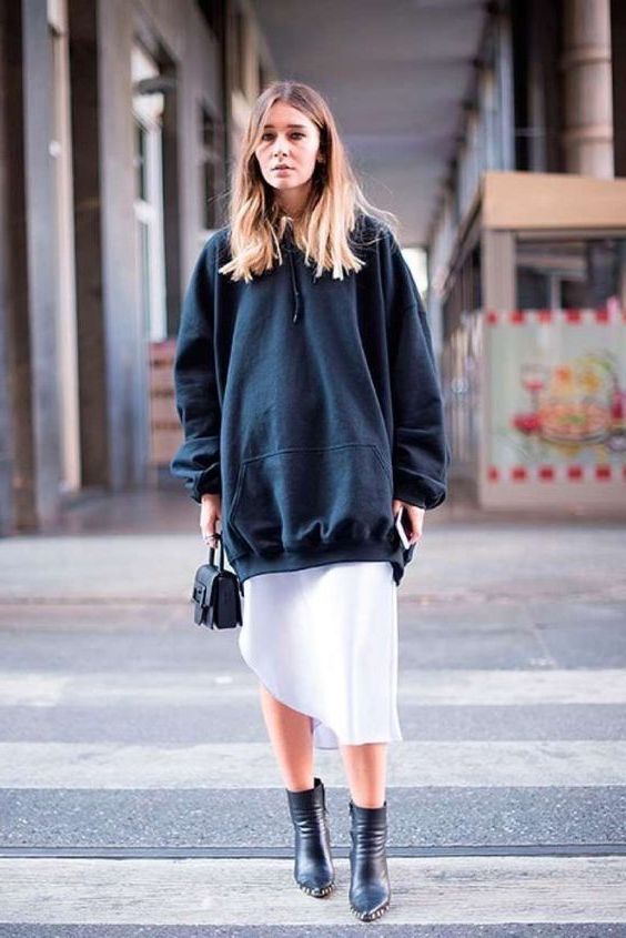 sweatshirt with a skirt