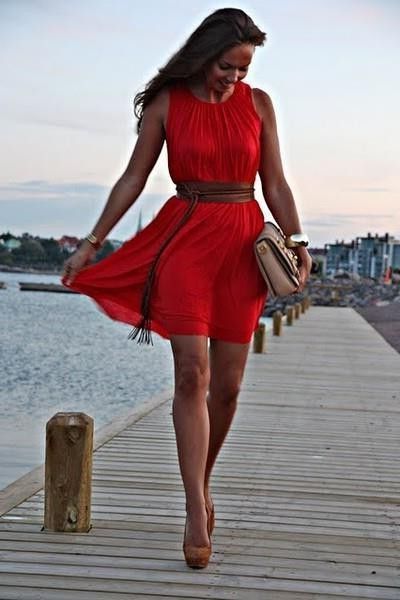 black heels with red dress