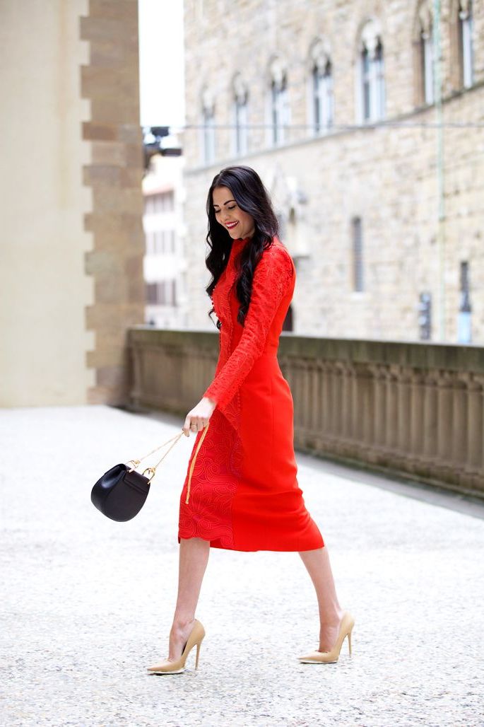 Красное Платье Миди
