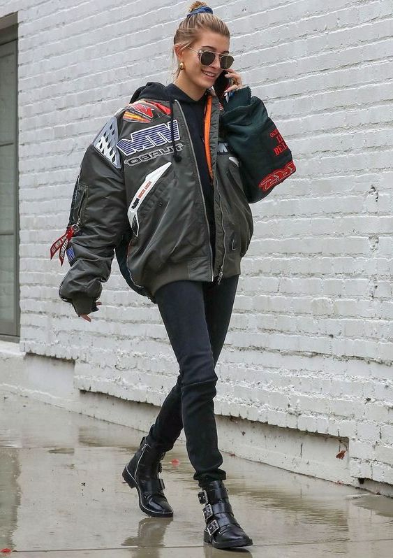 bomber jacket girl fashion