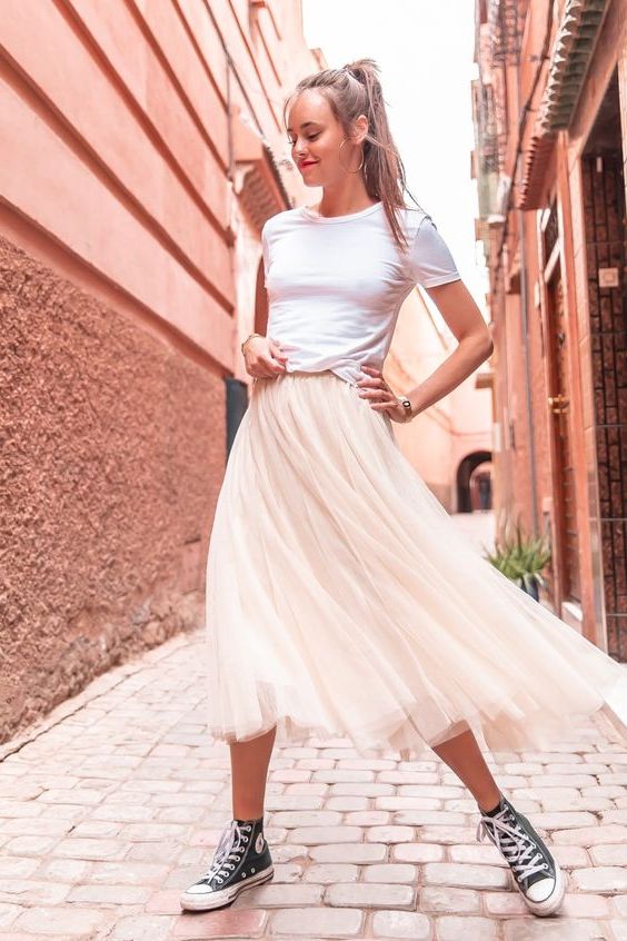 tulle skirt and t shirt