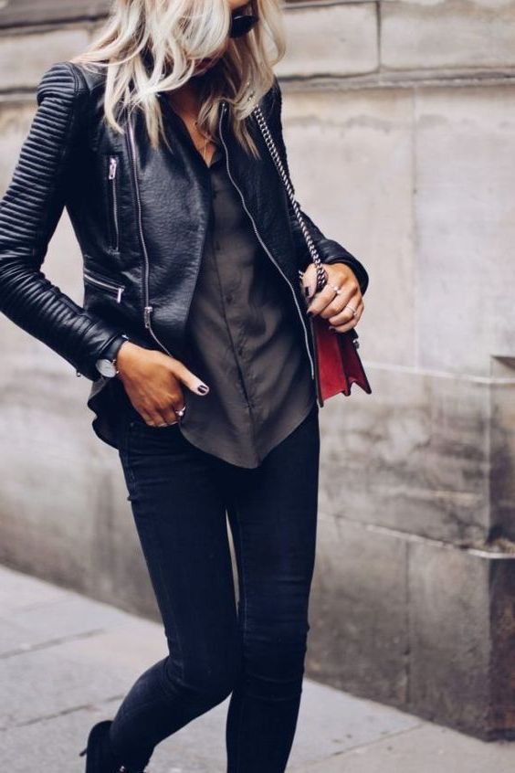 shirts to wear with leather jacket