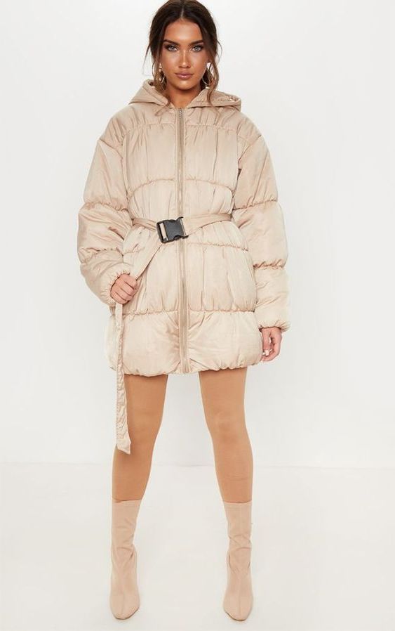 womens beige puffer coat