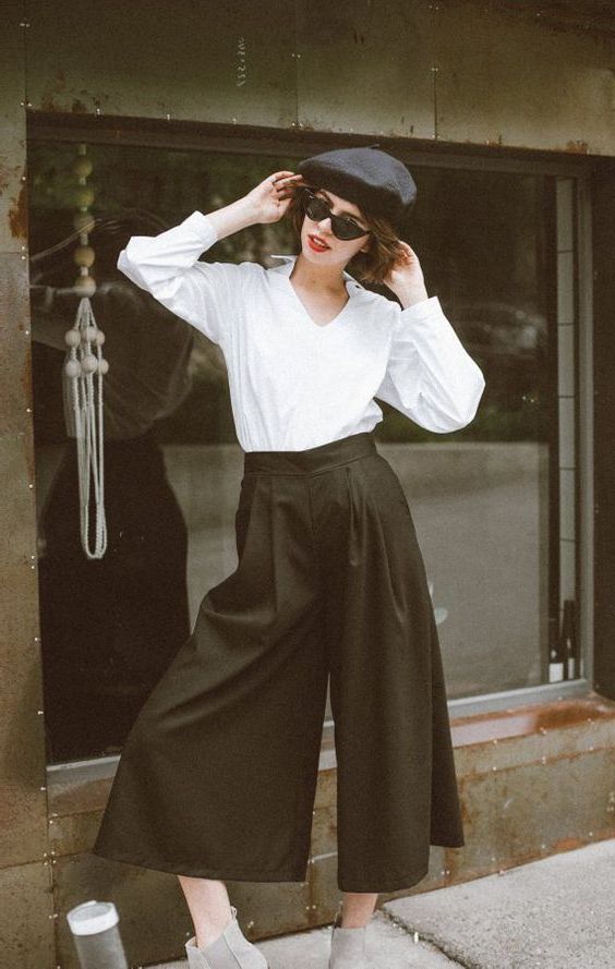 Etienne Aigner Culottes zwart casual uitstraling Mode Broeken Culottes 