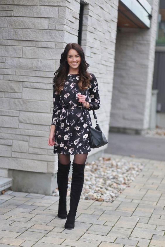 flat boots to wear with dresses