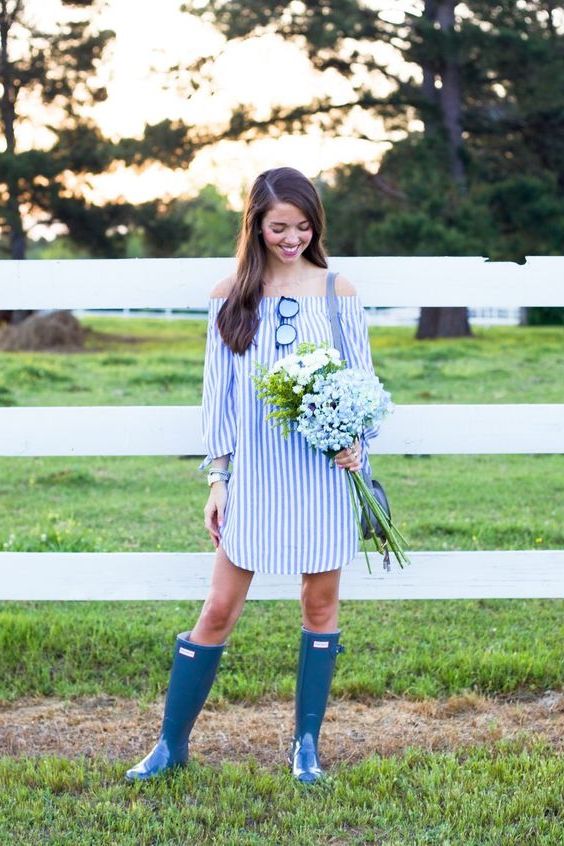 outfits with blue boots