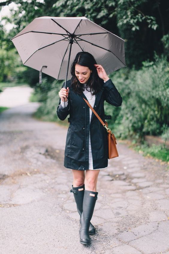 hunter boots with skirt