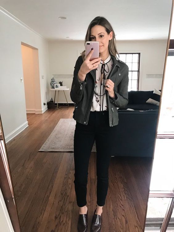 wearing leather jacket to work