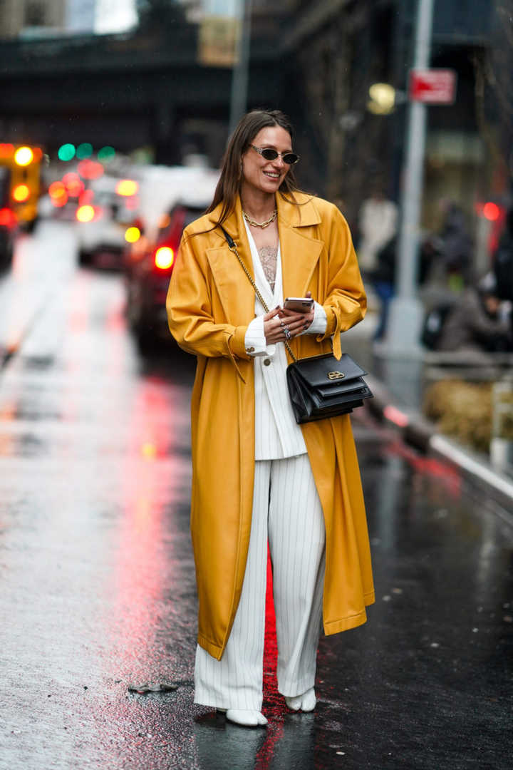 yellow maxi coats