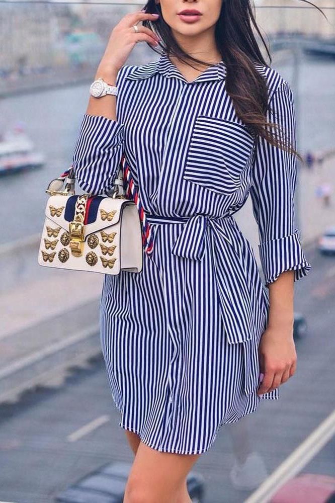 Fashion Dresses Shirt Dresses Superdry Shirt Dress black-white striped pattern casual look 