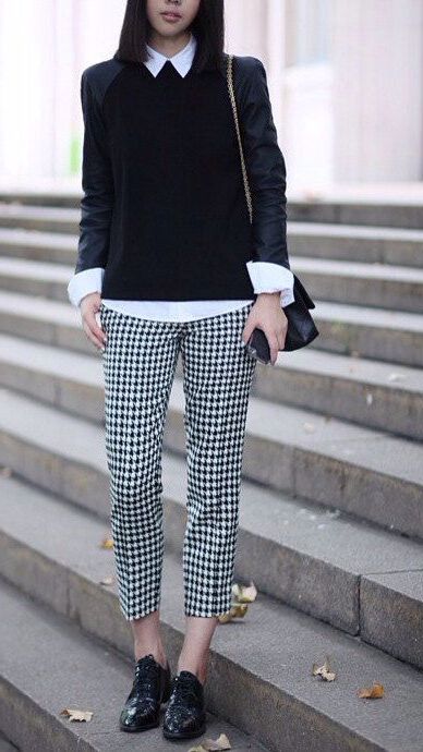 9 Outfit Ideas With Houndstooth Print Clothes For Women 2022