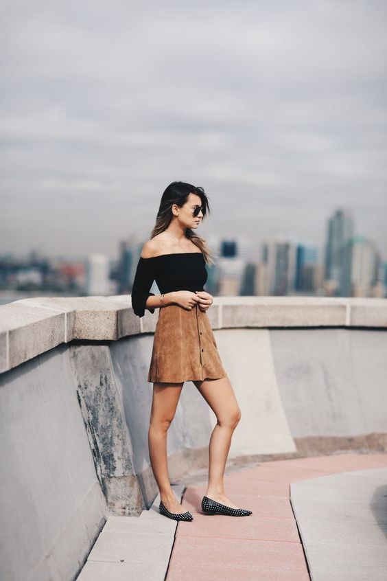 24 Suede Skirt Looks For Women 2023