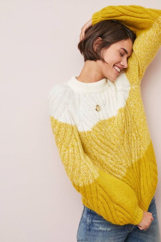 Color Block Sweaters For Women 2021 