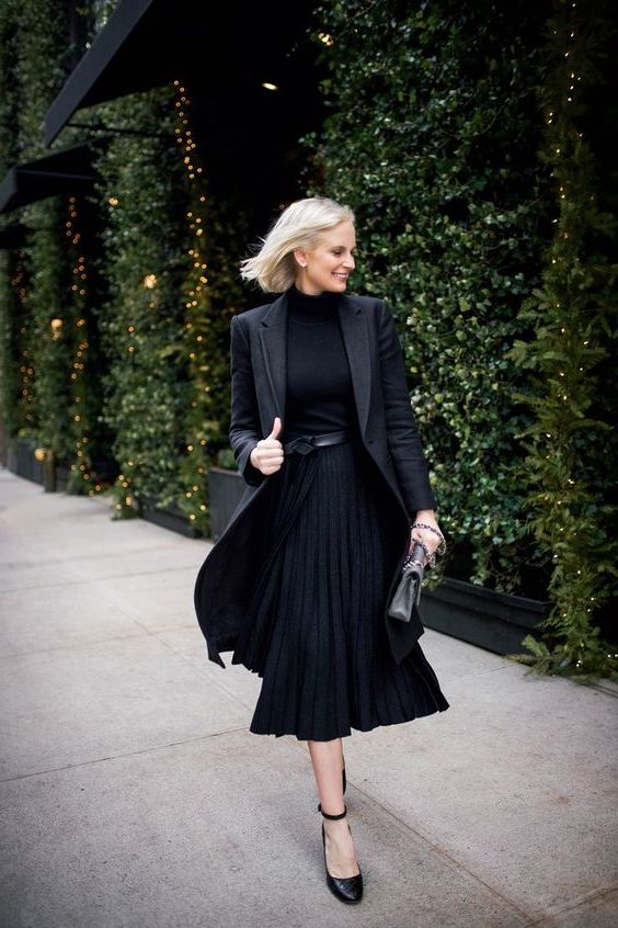 Fashion Skirts Midi Skirts Bexley’s Woman Bexley\u2019s Woman Midi Skirt black elegant 
