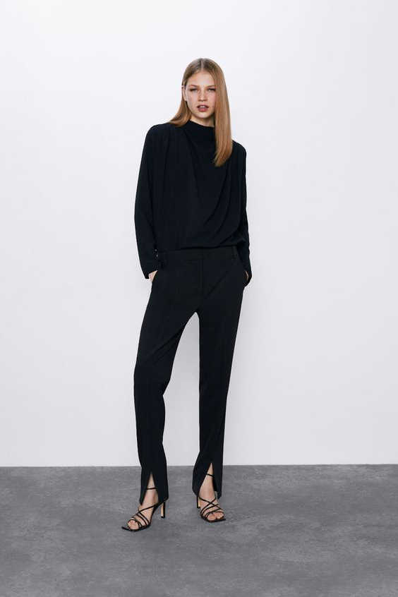 Clothing Gender-Neutral Adult Clothing Trousers velvet pants with thigh high slits up the front 