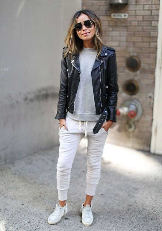 girl wearing jogger pants