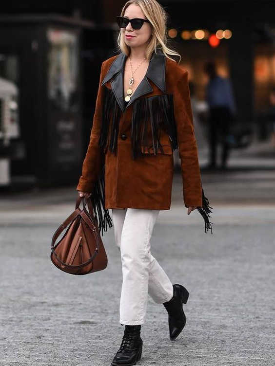 24 Outfit Ideas With Fringed Jackets 2023