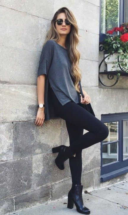 black boots with black leggings