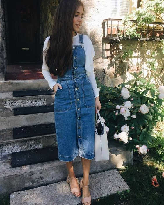 denim dress with sleeves