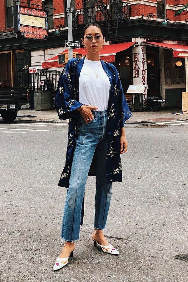 Stylish Ways to Wear Kimono With Jeans 2023