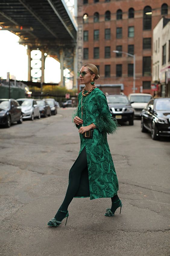 Dress with green on sale shoes